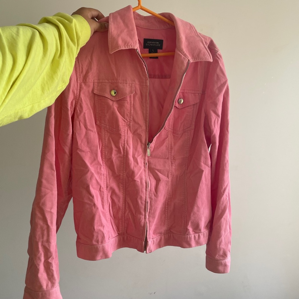 Pink corduroy/ velvet set